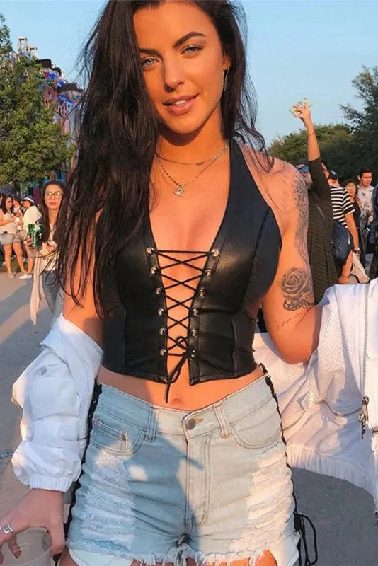 Backless Tie Up Crop Top - Image 8