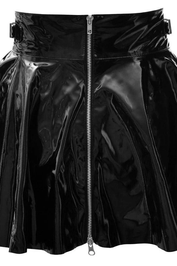 Black Vinyl Skirt - Image 4