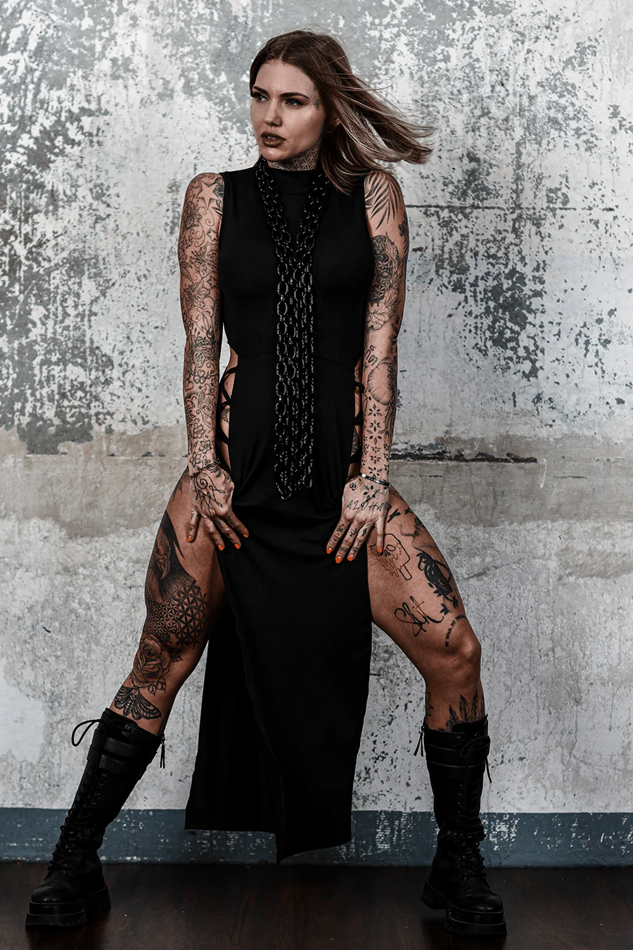 Elegant Black Sleeveless Bandage Dress - Image 8