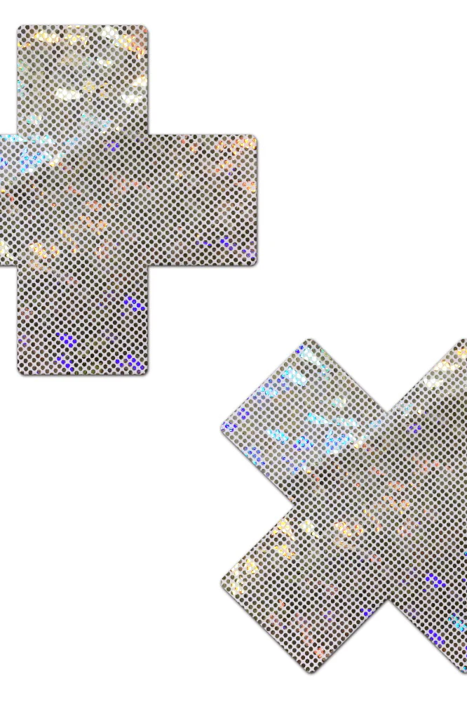 Glitter Cross Nipple Pasties - Plus X - Image 13