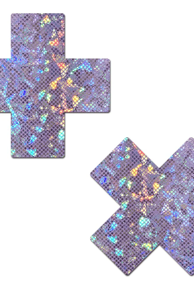 Glitter Cross Nipple Pasties - Plus X - Image 14