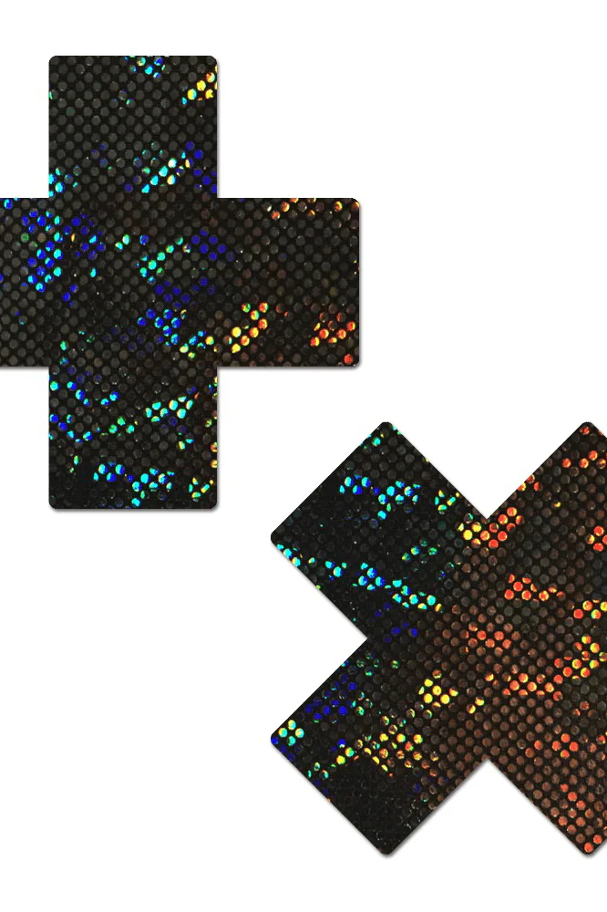 Glitter Cross Nipple Pasties - Plus X - Image 15