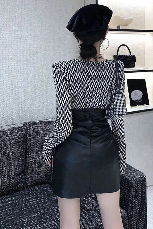 High Waist Lace Up Skirt - Image 6