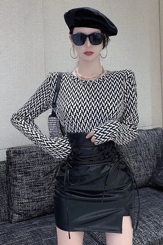 High Waist Lace Up Skirt - Image 7