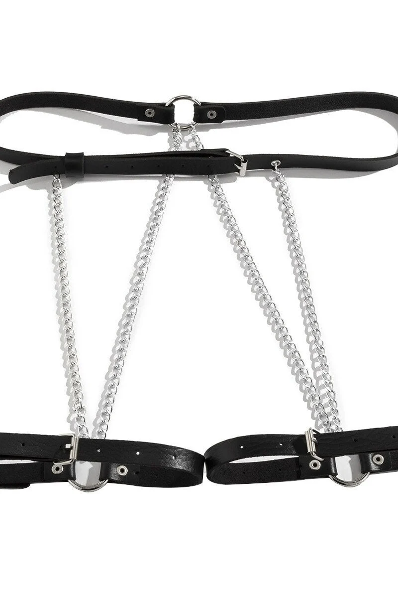 Leather Look Leg Harness - Image 9