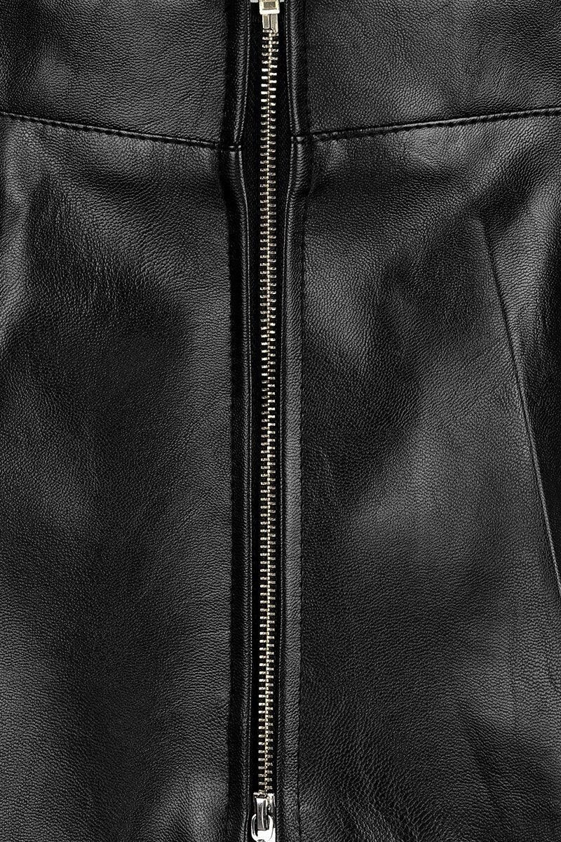 High Waist Front Zipper Skirt - Image 6