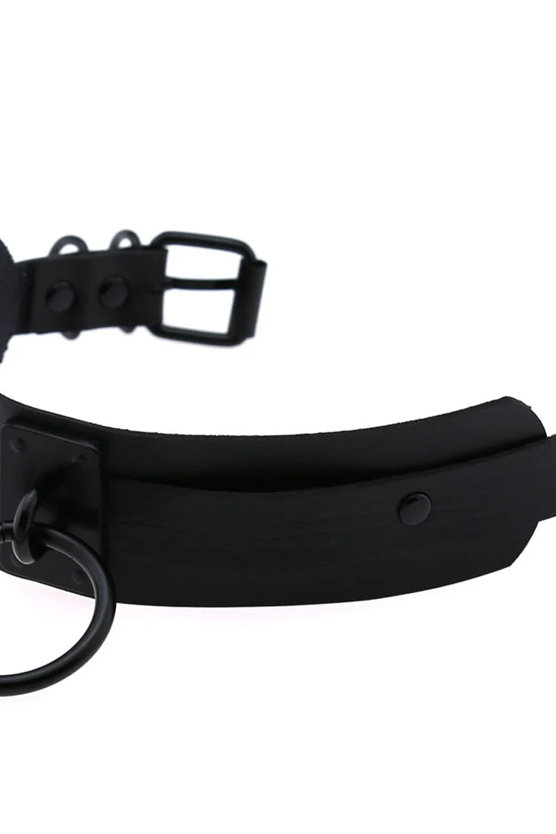 Leather Look Choker Collar - Image 4