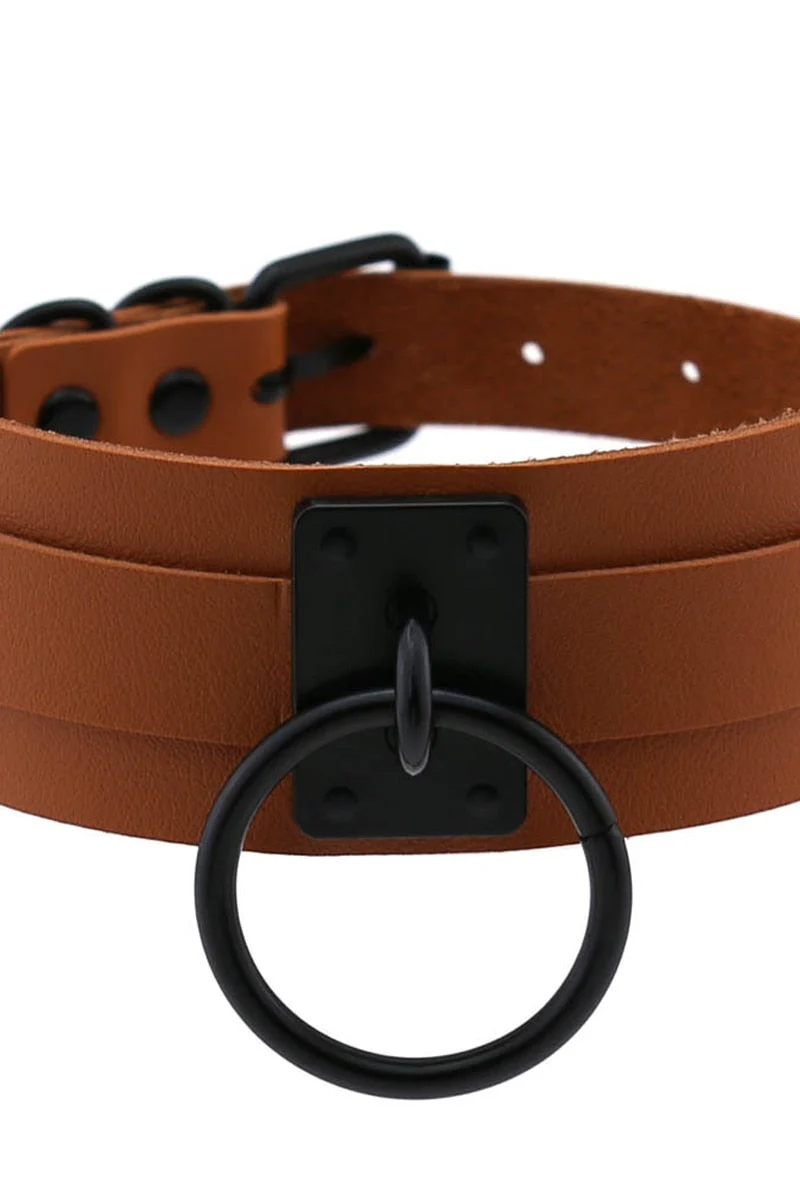 Leather Look Choker Collar - Image 7