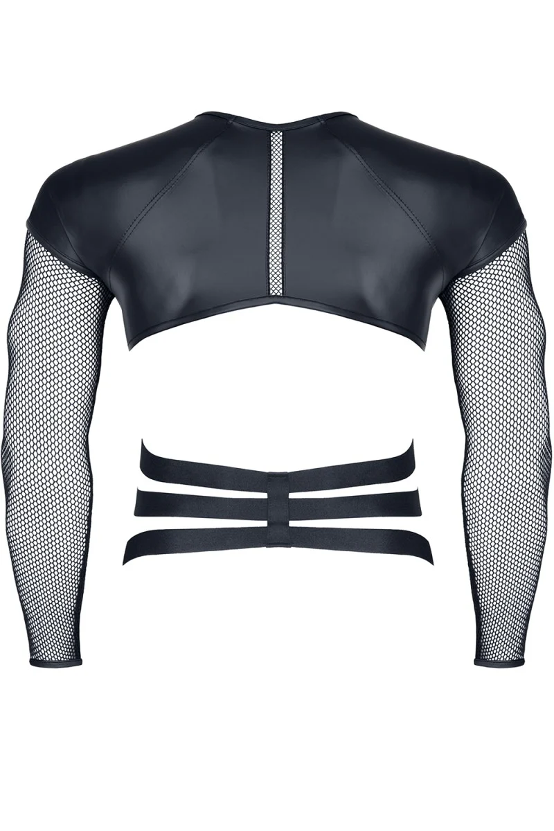 Long Sleeve Net Strap Shirt - Image 5