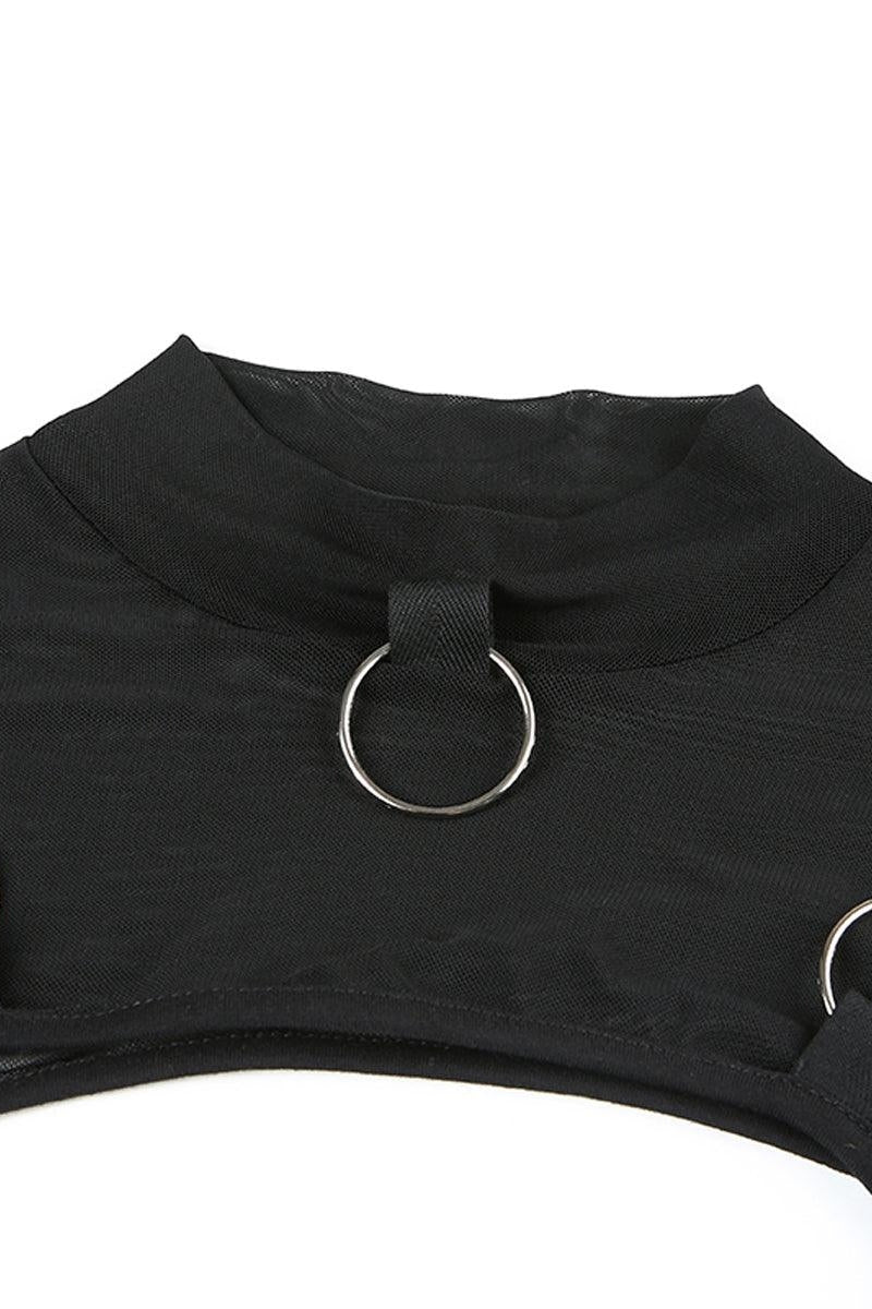 Mesh See Through Short Crop Tops - Image 10