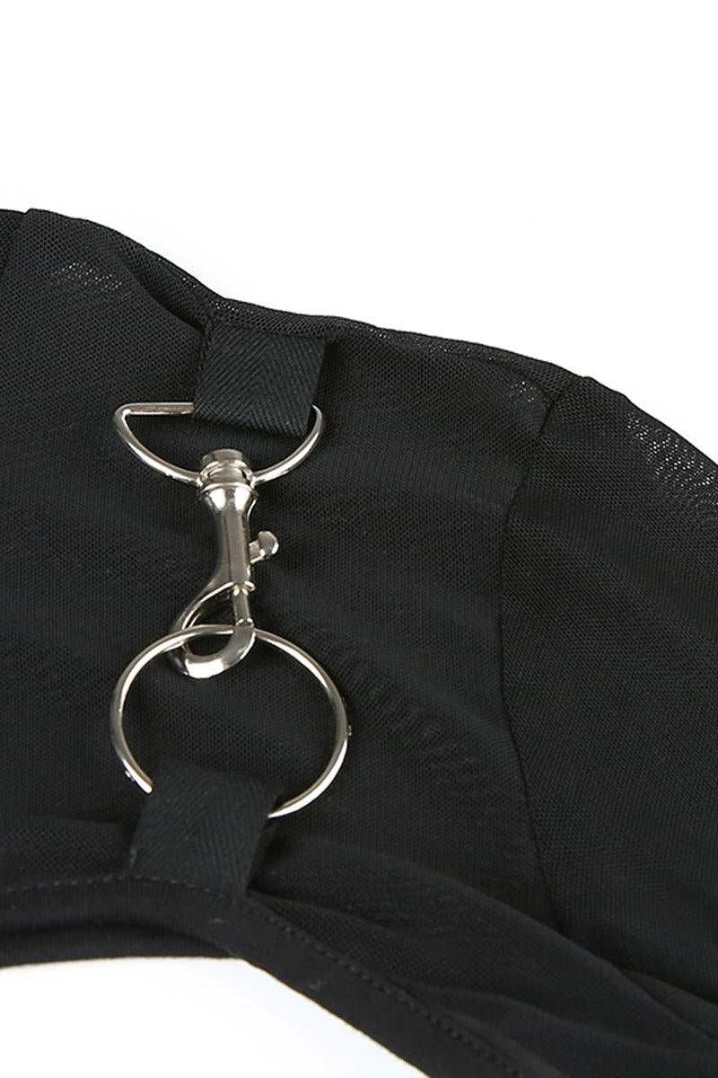 Mesh See Through Short Crop Tops - Image 11