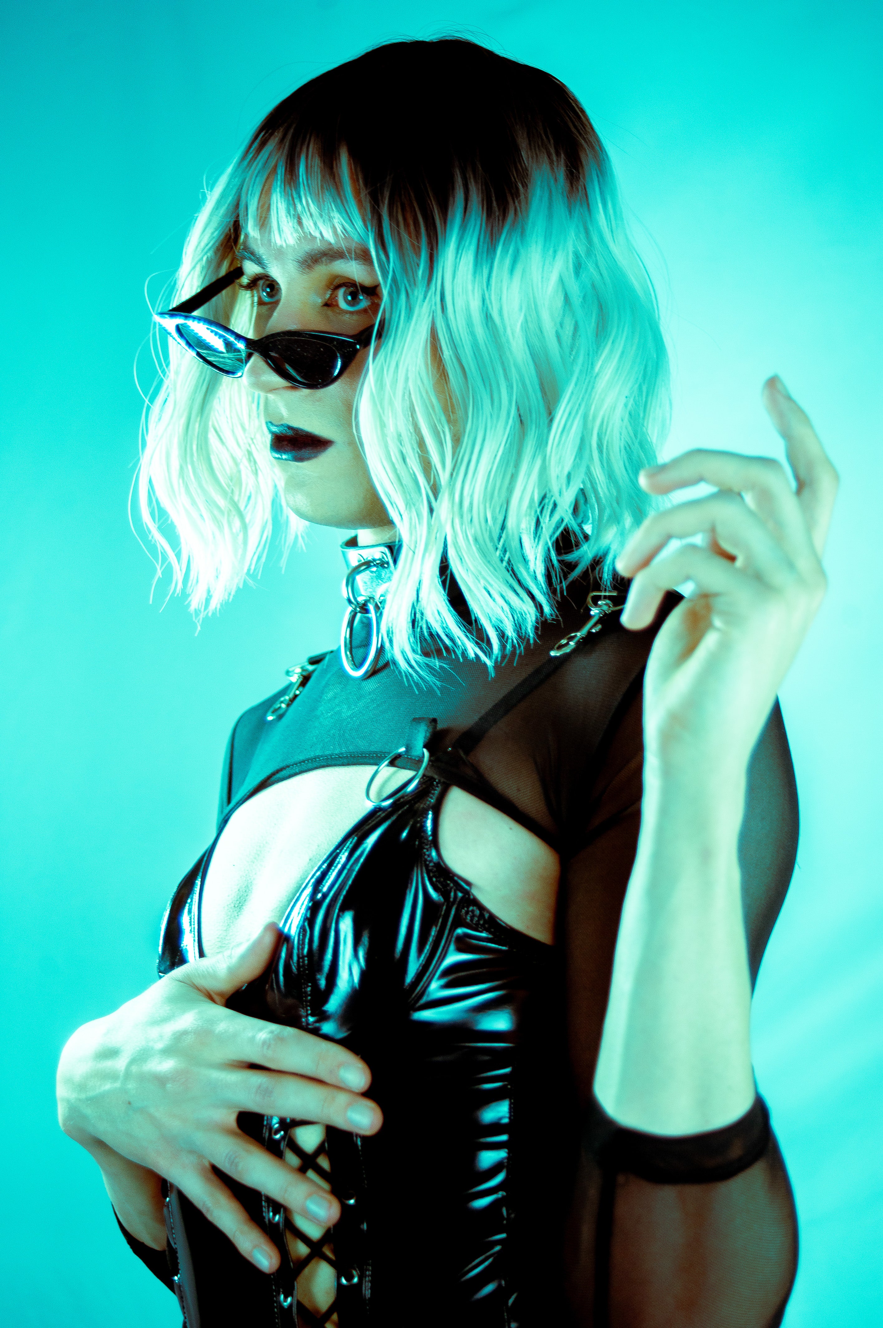 Mesh See Through Short Crop Tops - Image 3