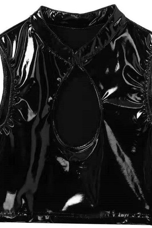 Shiny Vest Deep U Top - Image 6