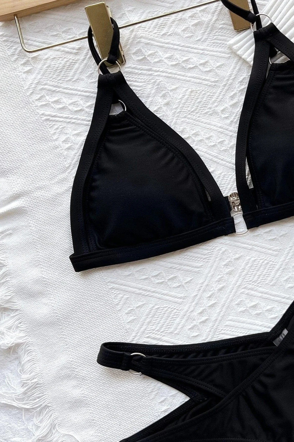 Solid Push Up Triangle Swimwear - Image 3